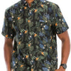 Hawaiian Print Button Down Shirt