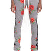 Flower Stripes Track Pants