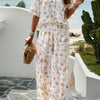 Two Piece Random Printed Short Sleeve Fit Set