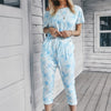 Tie Dye One Shoulder Drawstring Fit Jumpsuit