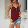Embroidery Mesh Detail Button Cami Top