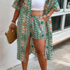 Plus Size Two Pieces Printed Elastic Waist Sets