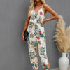 Sleeveless Floral Print Knot Side Cami Jumpsuit