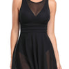 Color Block Ruffle One-Piece Swimsuit