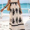 Sleeveless Square Neck A Line Smocked Shirred Dress