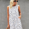 Sleeveless Polka Dot Loose Dress