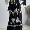 V Neck Stand Collar Button Floral Splicing Dress