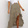 Polka Dot Ruffled Maxi Skirts