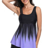 Low Back Solid Two Pieces Ruffle Swimsuits