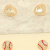 2-pair America's Pastime Theme Earring Set