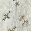 Western Bubble Beaded Cross Necklace Set