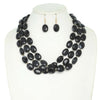 Multi Strand Natural Gemstone Beaded Necklace Set