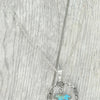 Western Running Horse Stone Barbed Wire Necklace