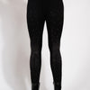 Crystal Studded High Waisted Black Leggings