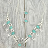 Western Epoxy Gemstone Squash Blossom Necklace Set