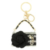 Fashionista Rose Pearl Charm Keychain