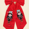 Christmas Nutcracker Dame Bow Barrette Hair Clip