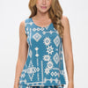 Bg Print Sleeveless Tank Top