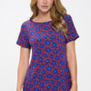 Hit Boat Neckline Short Sleeve Top