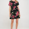Short-sleeved Knee-length Dress