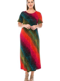 BNS long dress elegance featuring vibrant colors and full-length silhouette, perfect for stylish day-to-night wear.