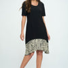 Hit Half Sleeve Contrast Dress