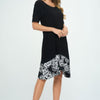 Hit Half Sleeve Contrast Dress