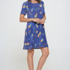 Short-sleeved Knee-length Dress