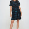 Short-sleeved Knee-length Dress