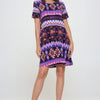 Short-sleeved Knee-length Dress