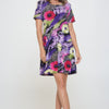 Short-sleeved Knee-length Dress