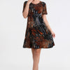 Short-sleeved Knee-length Dress