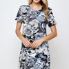 Short-sleeved Knee-length Dress