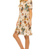 Short-sleeved Knee-length Dress