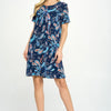 Short-sleeved Knee-length Dress