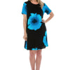 Short-sleeved Knee-length Dress