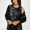 Plus Size Nylon Foil Contrast Tank Top
