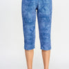 Plus Size Denim Print Bns Capri Pants
