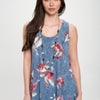 Plus Size Hit Shark Bite Hem Tank