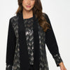 Nylon Foil Sequin Contrast Jacket