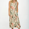 Hit V-Neck Bias Long Dress W/pocket