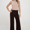 Elastic Waistband Flared Pants