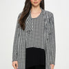 Houndstooth Print Jacket