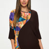 Contrast Print Top