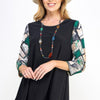 Colorblock Round Neck Top