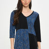 HIT Contrast V-Neck Tunic Top
