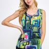 Hit Print Sleeveless Tank Top