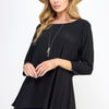 Round Neck Quarter Sleeve Top