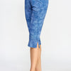 Denim Print Stretch Capri Pants