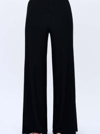 Hit Palazzo Pants - lightweight wide leg black palazzo pants with elastic waistband for comfort and style.